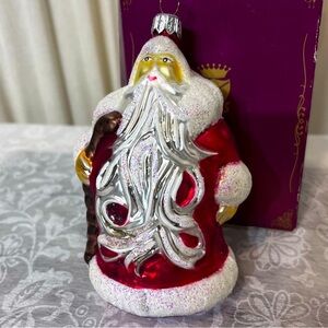 Ornament Glass Calik Artistry Santa St Nicholas Krakow Poland 1983 Box